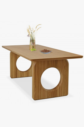 Design-Esstisch Eiche 220x95 cm naturholz massivholz